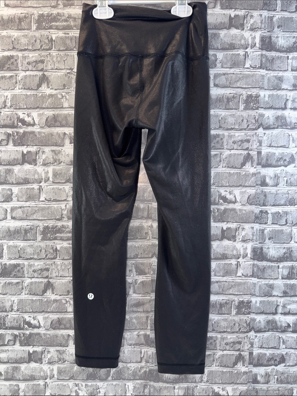 lululemon athletica Black Shiny High-Rise Leggings